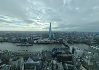 View of the Shard and River Thames in London