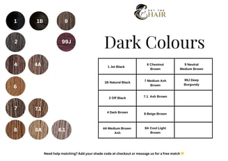 Colour Chart For Dark Coloured Hair