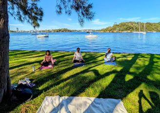 Breathe Balance Yoga and Breathwork Workshop at a Serene Sydney North Shore Park