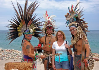 Local natives capture Lady in Puerto Vallarta, Mexico