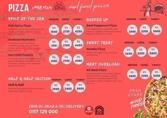 Massimos Ragama Pizza menu 2