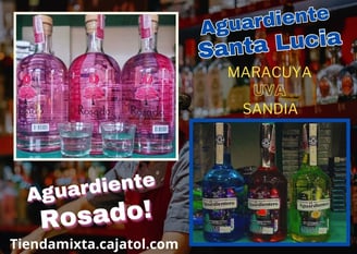aguardiente rosado y Aguardiente Santa Lucia