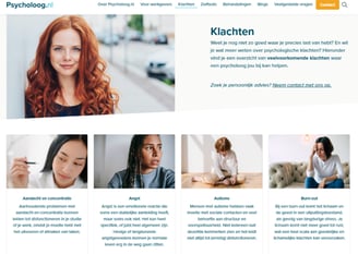Voorbeeld van psychosomatische fysiotherapie website.