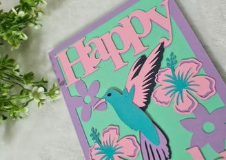 Happy Birthday Card SVG file for Cricut Maker