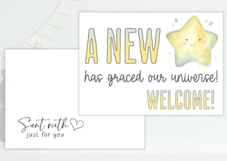 Printable newborn baby card