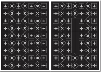 Geöffnete Klappkarte aus der Trauerkarten-Serie Zero