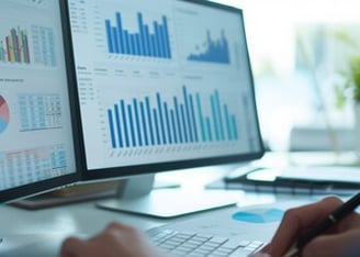 Data analytics dashboards illustrating data-driven decision making for business optimization