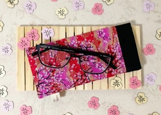étui à lunettes rouge
