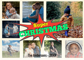 a collage of photos of a family christmas card