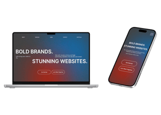 Responsive web design mockup on laptop and phone by AAVision.co