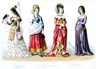 a group of women in fancy dress clothes