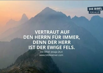 Trust in the Lord forever, for the Lord is the everlasting rock