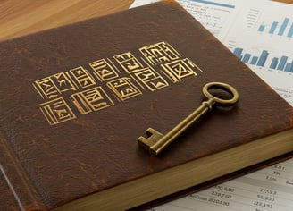 a book with a keychaik and a keychaik
