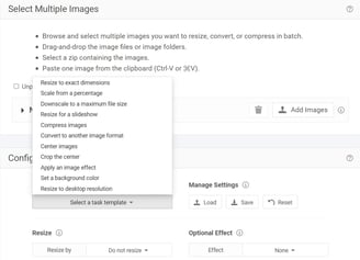 Using RedKetchup's tool to compress and resize bulk images, an important aspect of on-page SEO optimization