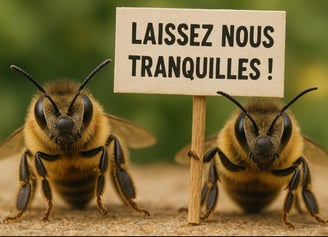 abeilles qui manifestent leur mécontentement pour la journée mondiale des abeilles.