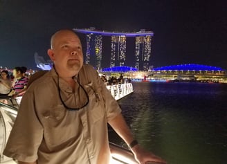 The Pirate with Marina Bay Sands Hotel in the back