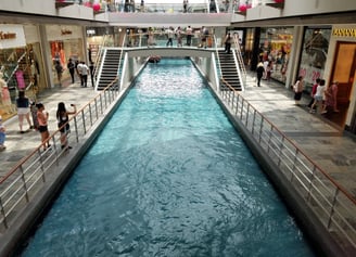 Singapore malls have rivers inside them