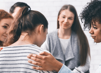 Women participating in virtual support group for body image and self-esteem