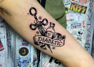 This is a Tattoo made as a mark of the illnes that the client has, diabetes