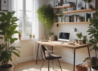 Clean and organized home office