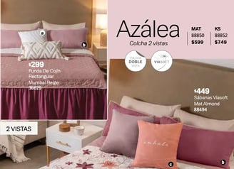 Colcha dos vistas modelo Azalea de la marca Vianney