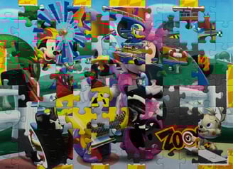 Jennifer Mae Wood, A Mosaic, Puzzle pieces, glue, 19x24", 2017