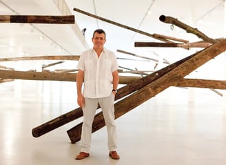Carlito em 2013: na montagem original de 'Sala de Espera', no MAC-USP (Acervo Carlito Carvalhosa/Div