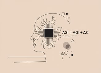 ASI AGI Artificial Superintelligence, a person with a computer chip in their head