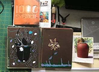 Livro de artista: estudos visuais.