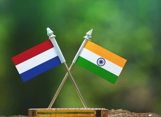 India and Netherlands Flag