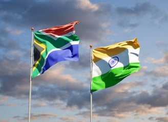 India and South Africa Flag