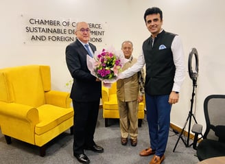 Ambassador of El Salvador at Chamber India secretariat, New Delhi 