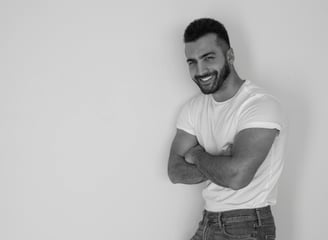 Portrait Homme noir et blanc - The David Touch - Offre découverte