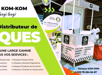 Nos différents produits et kiosques chez Kiosque Kom Kom