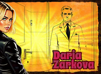 Un baño sin cámaras, una mirada sin escapatoria. Daria Zarkova confronta al ingeniero detrás del proyecto ICARUS_01. No todos