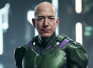 AI-generated image of jeff bezos as lex luthor