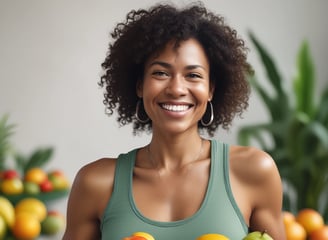 An old-fashioned typewriter displays a sheet of paper with the words 'Holistic Health' on it, set against a background of green grass. The typewriter features keys that are visible at the bottom of the image.