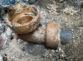 A damaged drain in Warrington