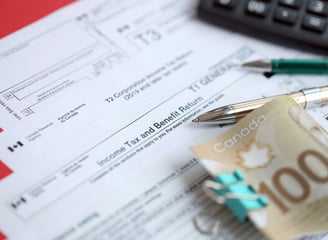 Income Tax and Benefit Return for Canadian Businesses is shown