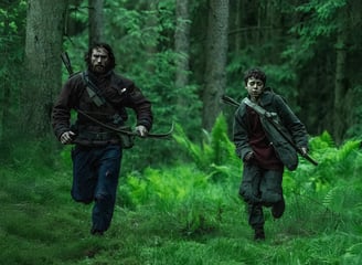 Aaron Taylor-Johnson and Alfie Williams in 28 years later
