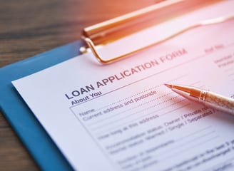 Loan Application Form picture is show as part of Financial Services