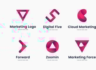 a set of logos for a digital marketing company