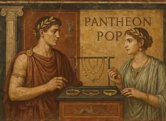 a painting of a man and woman in ancient roman art