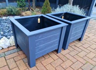 Wooden planter pair of 2 painted handmade  large size 100litre