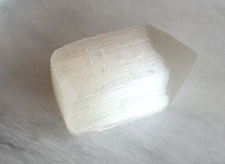 Selenite tower half polished