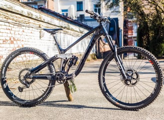 a Kona MTB custom painted in the street