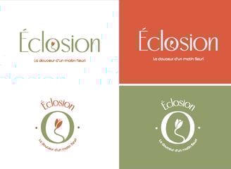 Logo - Identité visuelle - Éclosion - Fleuriste - Amy Atelier Graphique