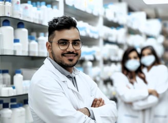 Man working in pharmacy
