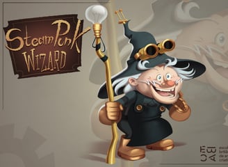 Steam Punk Wizard Character design project