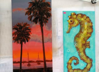 acrylic painting marine life